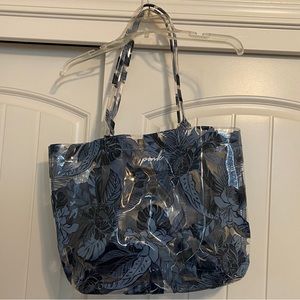 Victoria Secret PINK Blue Tropical Transparent Tote